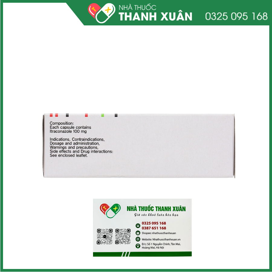 Sporacid 100mg điều trị nấm candida âm hộ, âm đạo